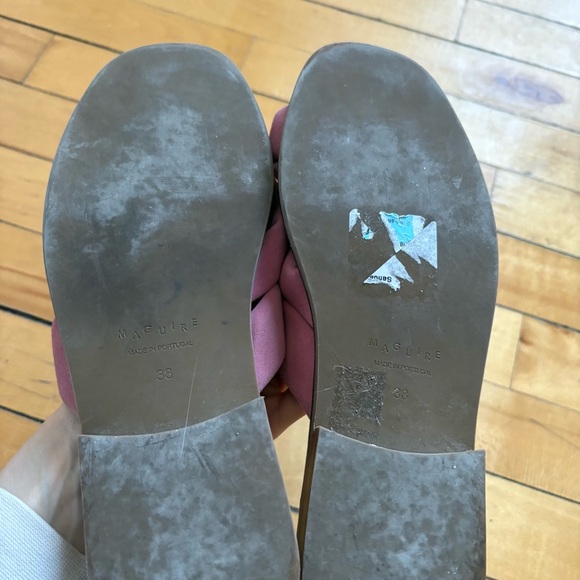 Maguire Sz 8 (38) Suede Braided Pink Slip On Sandals - Picture 5 of 7